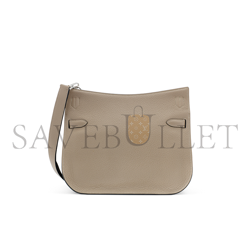 H**mes master a gris tourterelle clÉmence leather jypsiÈre 28 with palladium hardware (28*22*12cm)